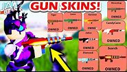 HOW TO UNLOCK ALL THE GUN SKINS IN ROBLOX JAILBREAK!! | GUN SKINS REVIEW/ SHOWCASE!!