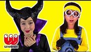 Maleficent Tricks Minions & Pranks Elsa + Rapunzel - Princesses In Real Life | WildBrain Kiddyzuzaa