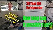 How long can a 12v 100ah LifePO4 Battery run a 20 year old Full Size Refrigerator? Let's find out!