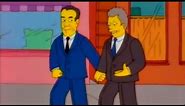The Simpsons - Bill Clinton and Bob Dole holding hands