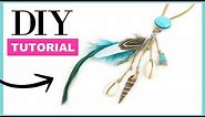 Boho Necklace with Feathers - Video Tutorial Jewelry Making