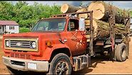 What is a Side Loader Log Truck? Watch this!!!