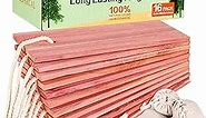 Cedar Blocks for Clothes Storage - 16PCS Premium Cedar Chips, Hangers, Cedar Sachets Bags with 100% Natural Cedar Wood Planks - Used for Closet Freshener, Boxes, Bins and Drawers.
