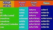 ESTAR - Indicative Spanish Verb Conjugation Chart | Present, Past and Future