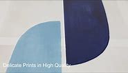 Blue abstract canvas wall art