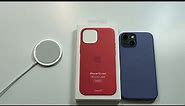 Apple Silicone Case with MagSafe (for iPhone 13 Mini) - Product Red Unboxing and Review