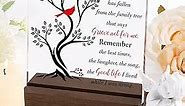 Sympathy Gifts for Loss of Loved One - Memorial Plaque Sign in Loving Memory of Father Mother, Condolences Gift Basket Bereavement Remembrance Funeral Grief Cardinal Gifts