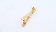 Novelty Rose Flower Gold Tie Clip for Men Regular Tie