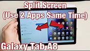 Galaxy Tab A8: How to Use Split Screen Feature (Use 2 Apps Side by Side Same Time)
