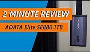 Fastest USB SSD? ADATA Elite SE880 1TB External Solid State Drive Review