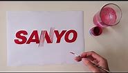 how to draw sanyo logo