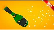 Animated New Year Card Template - New Year Champagne