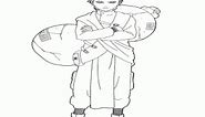 The ninja Gaara from Naruto coloring page printable game