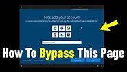 Bypass Windows 10 Microsoft Account Signin during installation | How To Avoid Microsoft Account Page