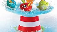 Yookidoo Duck Race Baby Bath Toy - Water Fountain and Four Racing Magical Ducks for Bathtime Sensory Development - Bath Time Fun 6 Months and Up