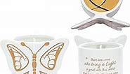 Pavilion - Light Remains - 8 oz Wax Reveal Secret Surprise Message Single-Wick Jasmine Tranquility Scented Butterfly Candle Loss of Loved One Greif Bereavement in Memory Memorial Gift Funeral Present