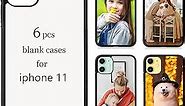 6 Pieces iPhone 11 Sublimation Blank Case，Printable iPhone 11 Sublimation Case for DIY Customize Heat Press Rubber Protective Case,Handicraftsman, Self-Employed and Businessman