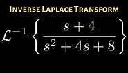 How to Find the Inverse Laplace Transform of (s + 4)/(s^2 + 4s + 8)