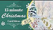 15 mins to Create a SNOWY LANDSCAPE Watercolor Christmas Card - Beginner Friendly FUN FOR ALL!