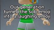 Our generation turned the sob emoji into a laughing emoji.. 😭😭😭 #youtubeshorts #roblox