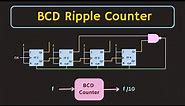 BCD Ripple Counter (with Simulation) | Ripple Counter as Frequency Divider | Cascading of Counters