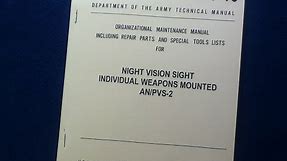 BOOK REVIEW: TM 11-5855-203-13 AN/PVS-2. DEPARTMENT OF THE ARMY TECHNICAL MANUAL APRIL 1967