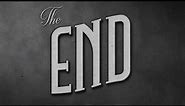 Vintage The End Movie Screen