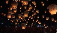 Hundreds of Lanterns Released Into the Sky at End of Lunar New Year Celebration
