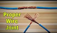 Electrical Wire Straight Joint Method || Electric Wire Joint Connector