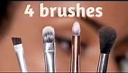 These are the ONLY 4 Brushes You Need for Eye Makeup!