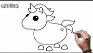 How To Draw A Unicorn | Roblox Adopt Me Pet | Unicorn Drawing Step By Step Tutorial | Unicorn Art