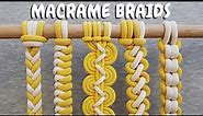 5 Tipos de TRENZAS de MACRAME (paso a paso) | 5 Types of Macrame Braids