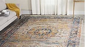 SAFAVIEH Persian Collection Area Rug - 5' x 7'6", Blue & Multi, Oriental Distressed Design, Non-Shedding & Easy Care, Ideal for High Traffic Areas in Living Room, Bedroom (VTP435B)