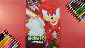 Dibujando a Knuckles del póster de Sonic Prime | Drawing Knuckles from Sonic Prime poster