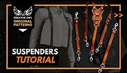 How to make leather suspenders with a camera holder