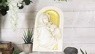 Ebros Madonna and Child Wall Plaque Resin Nativity Mary and Baby Jesus Catholic Christian Art Hanging Decor Figurine Holy Family Collectible