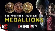 Resident Evil 2 | All 3 Medallion Locations (How to get Lion, Unicorn & Maiden Medallion)