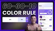 60-30-10 Color Rule