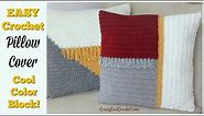 Easy Crochet Pillow Cover Color Block 2