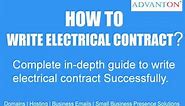 10 Simple Steps to Write Electrical Contract Professionally | How to write Electrical Service Contract? Electrical Wiring contracts, contract Templates and Samples