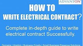 10 Simple Steps to Write Electrical Contract Professionally | How to write Electrical Service Contract? Electrical Wiring contracts, contract Templates and Samples