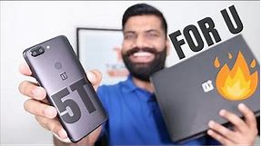OnePlus 5T Unboxing and First Look - Giveaway Special 🔥 🔥 🔥