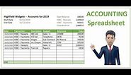 Accounting Spreadsheet [Excel Template] Create it in 15 minutes