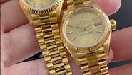 Rolex President Datejust 18K Yellow Gold Bark Finish Ladies Watch 69278 Review | SwissWatchExpo