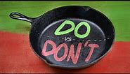 Simple rules for cast iron care