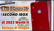 Unboxing iPhone xr ibox bekas beli di shopee_worth it banget di 2023,