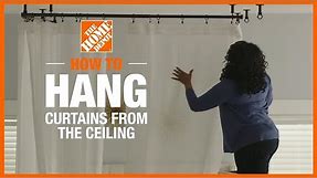 How to Hang Curtains From the Ceiling | The Home Depot