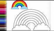 How to Draw a Rainbow Cloud - Rainbow Cloud Drawing