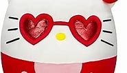 Squishmallows Hello Kitty with Red Glasses 14-Inch Plush - Sanrio Ultrasoft Stuffed Animal Large Plush Toy, Official Kellytoy Plush
