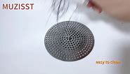 MUZISST [2024 NEW] 4-1/4'' Shower Drain Cover Replacement Floor Drain Cover, 2 IN 1 Shower Drain Cover, Shower Drain Hair Catcher With Handle, Essential Bathroom Accessories To Prevent Clogging Drains